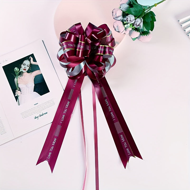 1pc Pull Bow Ribbon Gift DIY Party Wedding Car Decoration Opening Flower Basket