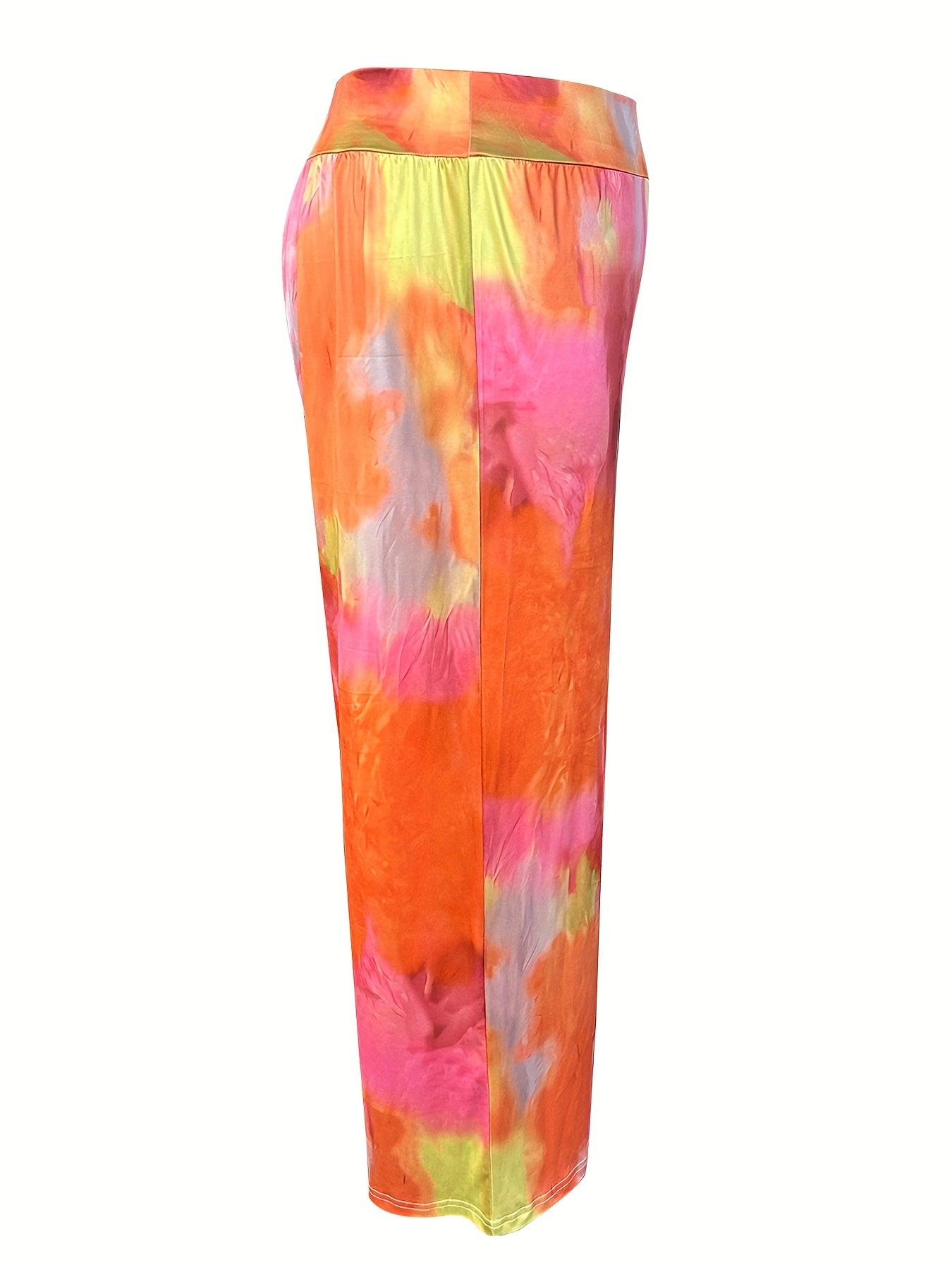  Tie Dye Wide Leg Pants with Elastic Waist