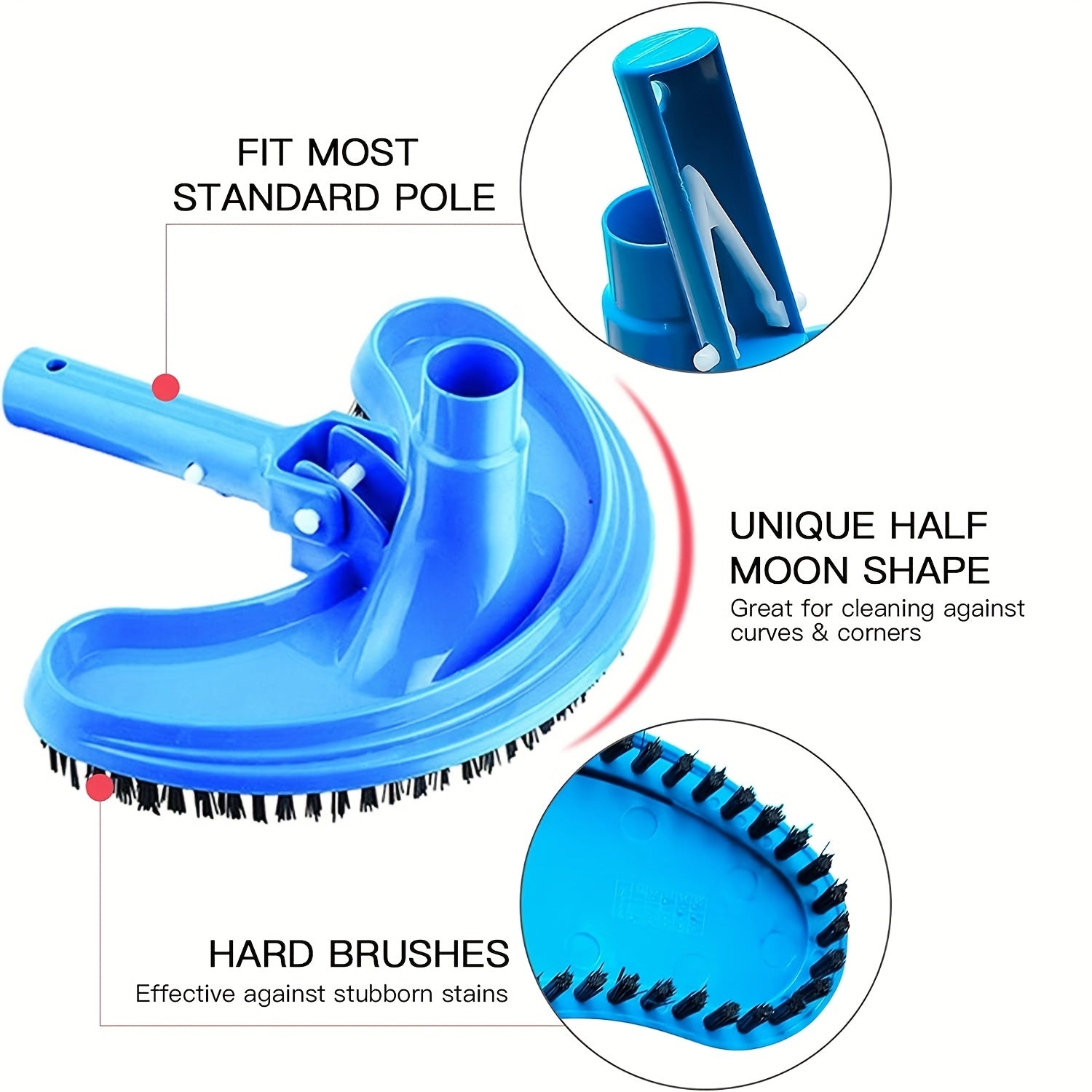 HydroTools Weighted Half Moon Pool Vacuum Head