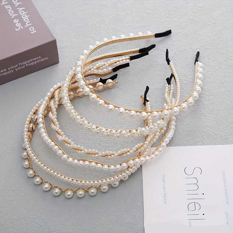 Faux Pearl Head Hoop Wedding Hair Accessories Bridal Headband