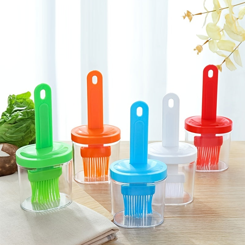 Silicone Bottle Brush with Cover High Temp Baking Cooking Tools