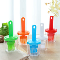 Silicone Bottle Brush with Cover High Temp Baking Cooking Tools