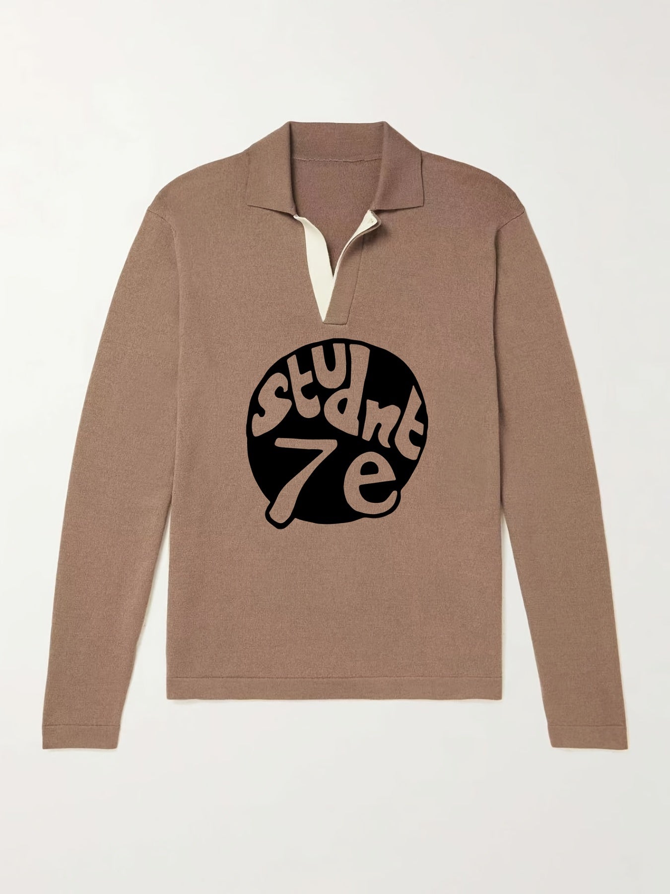 Men's Pattern Knit Polo Sweater - Casual V Neck Pullover for Winter