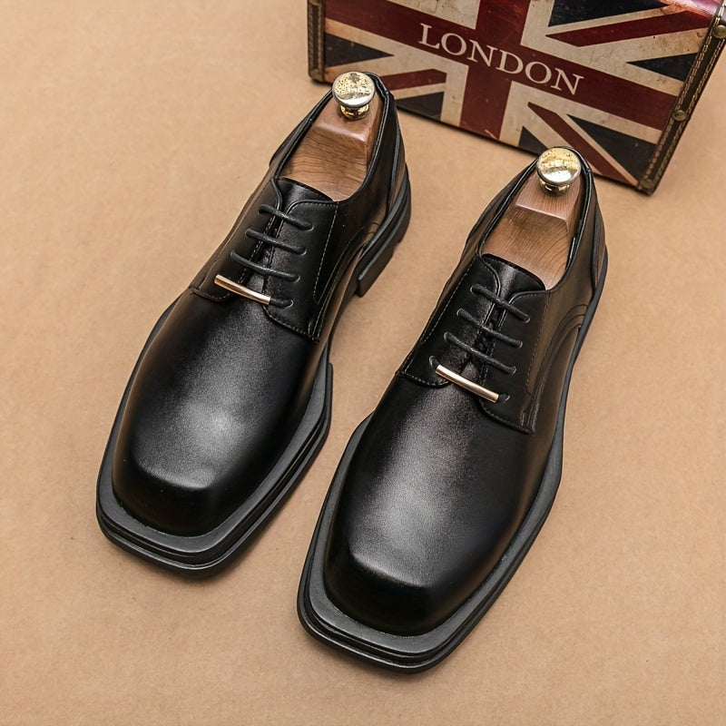 Women's Square Toe Lace Up Loafers Low Top Business Shoes