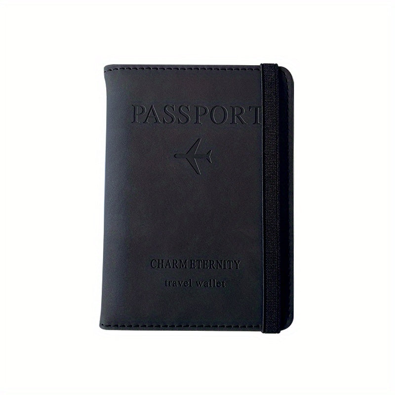 Leather Strap ID Card Bag RFID Passport Holder Travel Wallet Ticket Holder