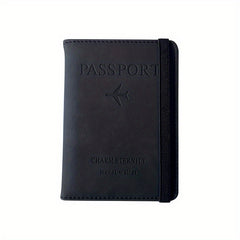 Leather Strap ID Card Bag RFID Passport Holder Travel Wallet Ticket Holder