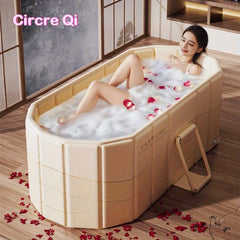 59 Inch Golden Foldable Bathtub for Adults No Installation