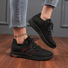 Women's Woven Running Shoes with Three Diagonal Bars