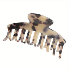 Vintage Acetate Hair Claw Leopard Print Hair Clip Ponytail Holder
