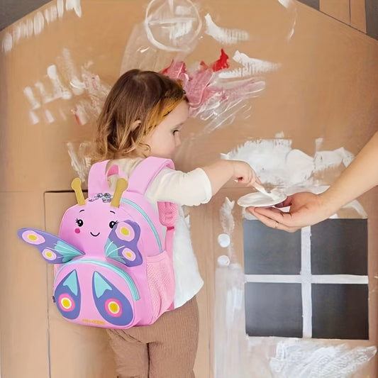 Kids 3D Butterfly Backpack Anti-lost Small School Bag