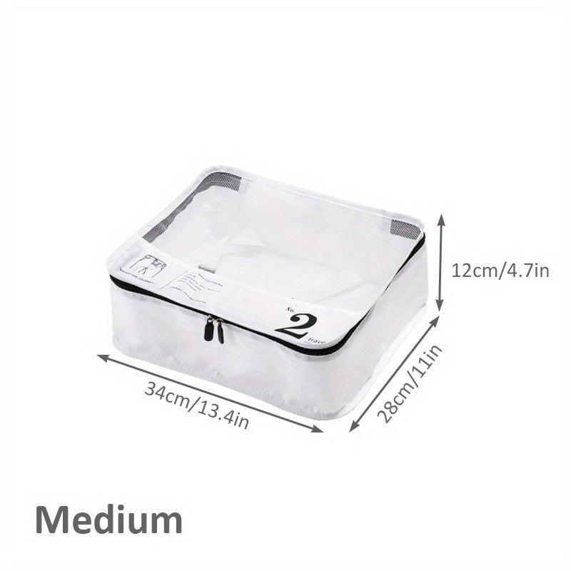 Lightweight Clear Luggage Organizer Dacron Packing Cubes Storage Bag