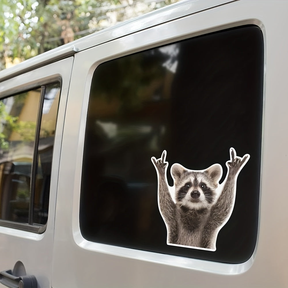 Funny Raccoon Car Decal 5.5 Inches Sticker