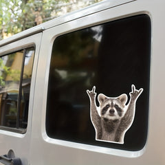 Funny Raccoon Car Decal 5.5 Inches Sticker