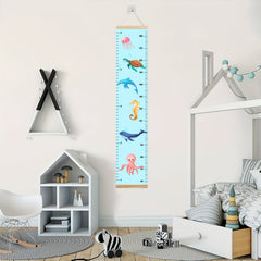 Sea World Canvas Growth Chart Kids Room Wall Decor