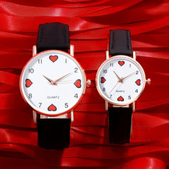2pcs Heart Romance Couple Digital Quartz Watch Set