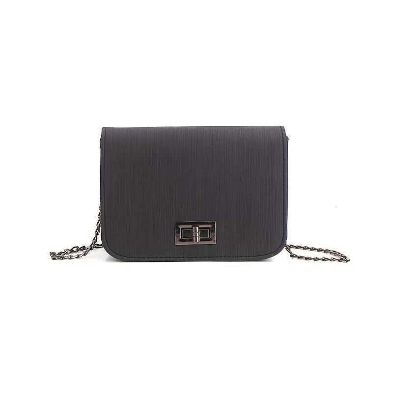 PU Leather Shoulder Bag Casual Chain Crossbody Bag