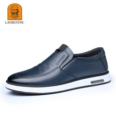 LAORENTOU Men's Leather Slip On Casual Dress Shoes