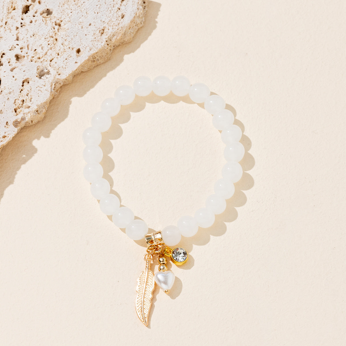 Jade Crystal Beaded Bracelet for Women
