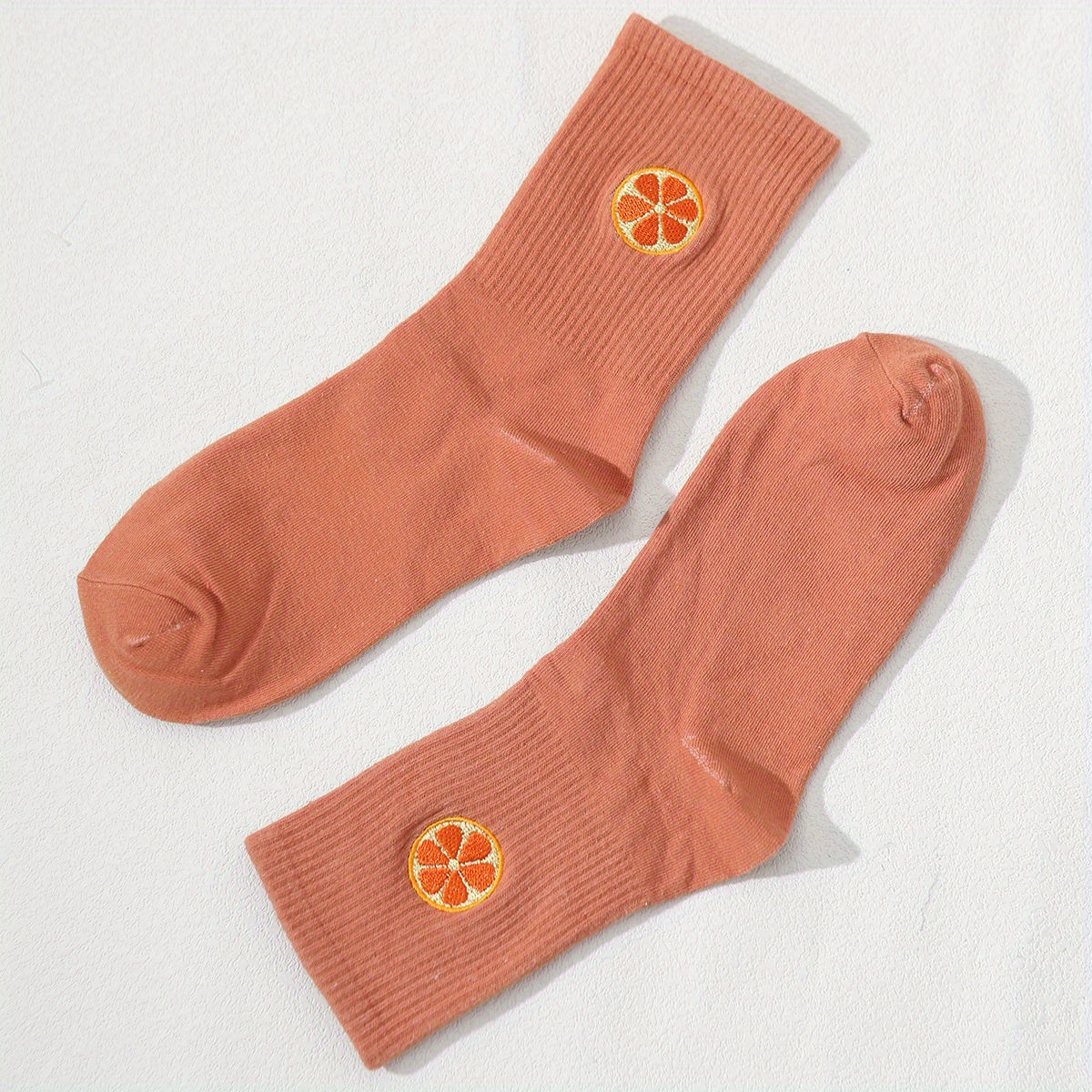 Fruit Embroidery Socks for Women