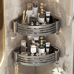Aluminum Corner Shower Caddy Wall Mounted Bathroom Storage Rack