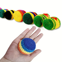 2pcs Crochet Geometric Pattern Sandbags Indoor & Outdoor Toys