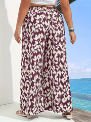  Tie Dye High Rise Wide Leg Pants With Belt