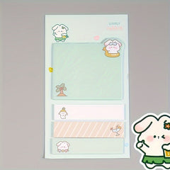 Cute Cartoon Index Stickers & Message Stickers 1pc Heart Memo Pad