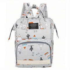 Cartoon Printed Backpack Mommy Bag Multifunction Diaper Bag