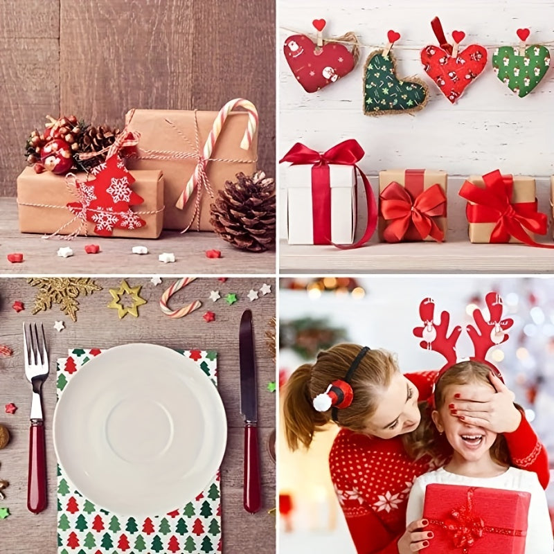 7pcs Christmas Fabric Patchwork Quilting DIY Needlework