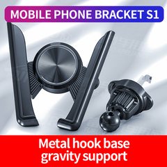 Car Navigation Phone Holder Base Air Outlet Metal Hook Clip