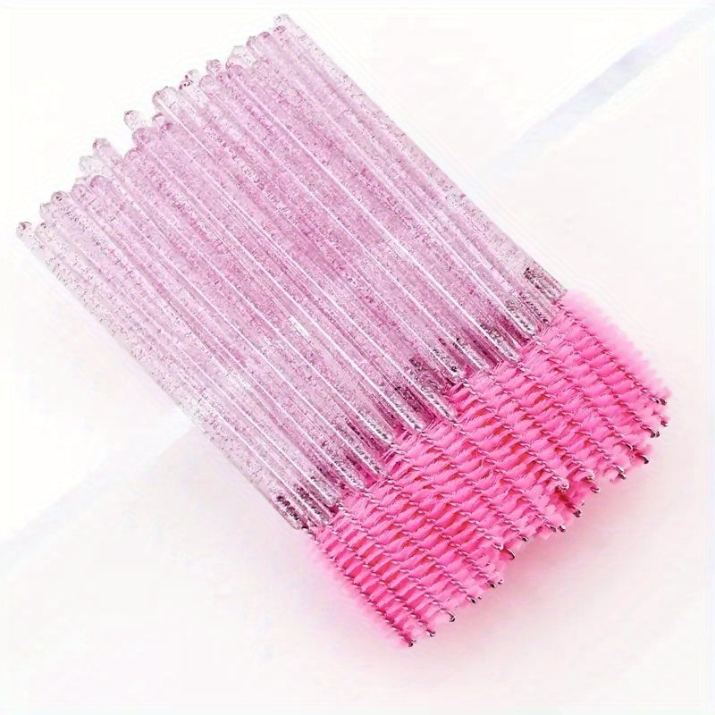 10pcs Mascara Brush Tube Set Lash Wand In A Rabbit Ears Crystal Tube