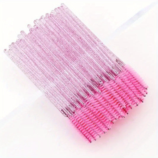 10pcs Mascara Brush Tube Set Lash Wand In A Rabbit Ears Crystal Tube