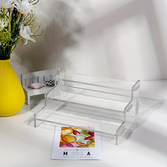 Transparent Acrylic Three-layer Display Rack for Blind Box Hand Cupcake Cosmetic