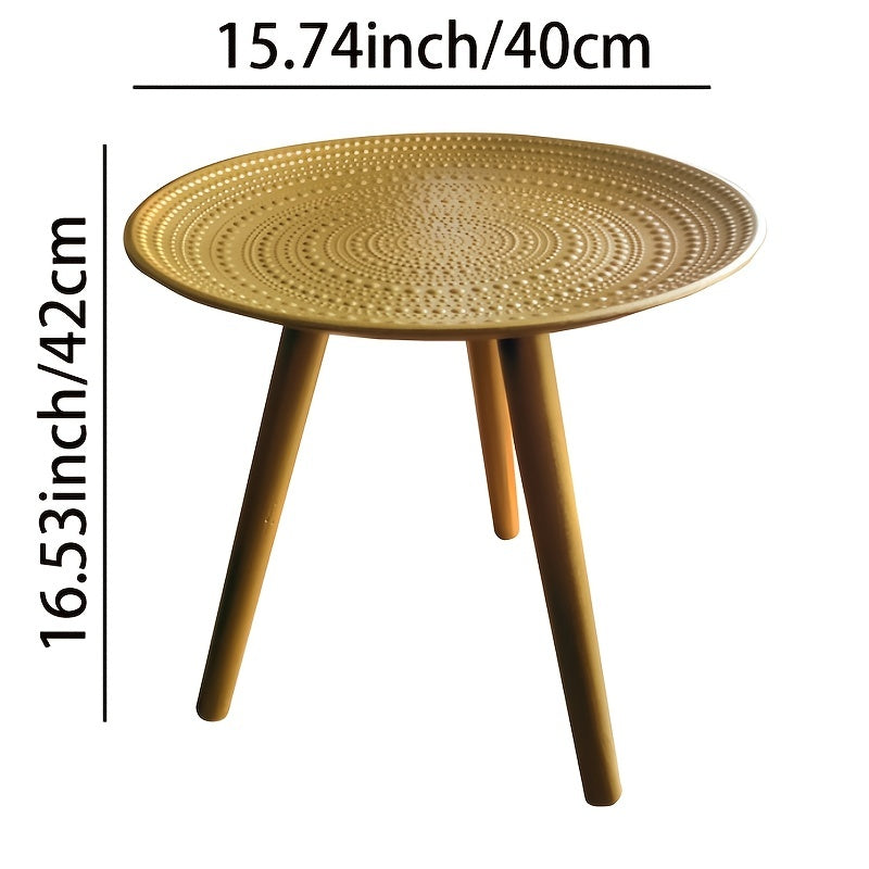 Golden Polka Dot Side Table for Living Room Corner