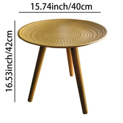 Golden Polka Dot Side Table for Living Room Corner