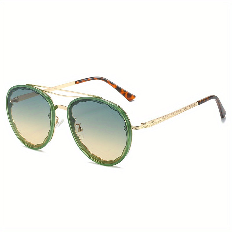 Round Ombre Sunglasses UV400 Metal Glasses