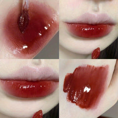 Dewy Lip Glaze Glass Shimmer Lip Gloss Moisturizing Transparent Liquid Lipstick