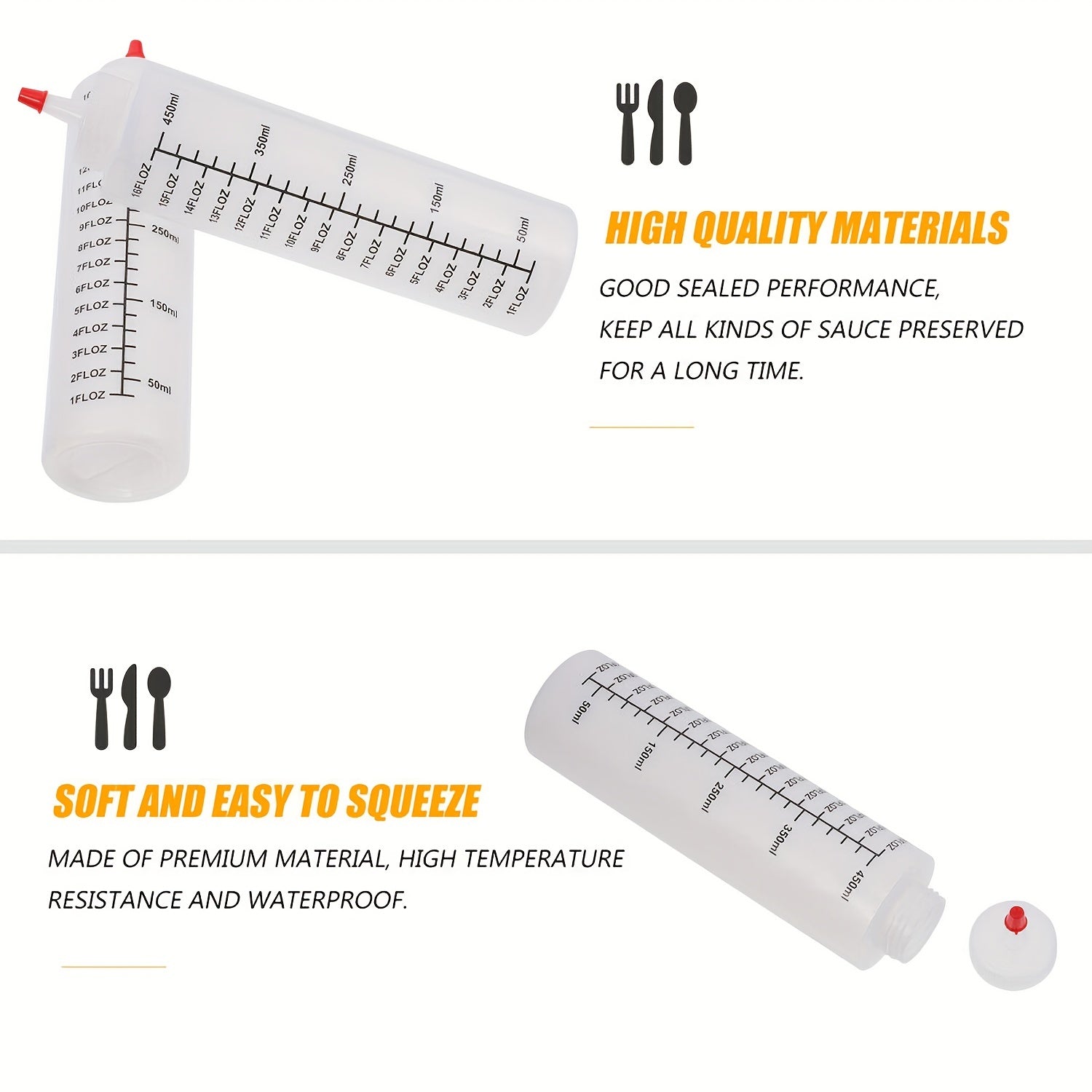 1pc Squeeze Bottles Sauce Condiment Squeeze Bo
