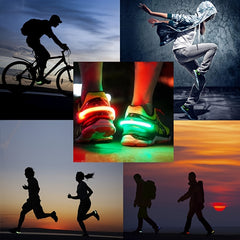 RGB Strobe Shoe Clip Lights Safety Gear for Runners Joggers Bikers