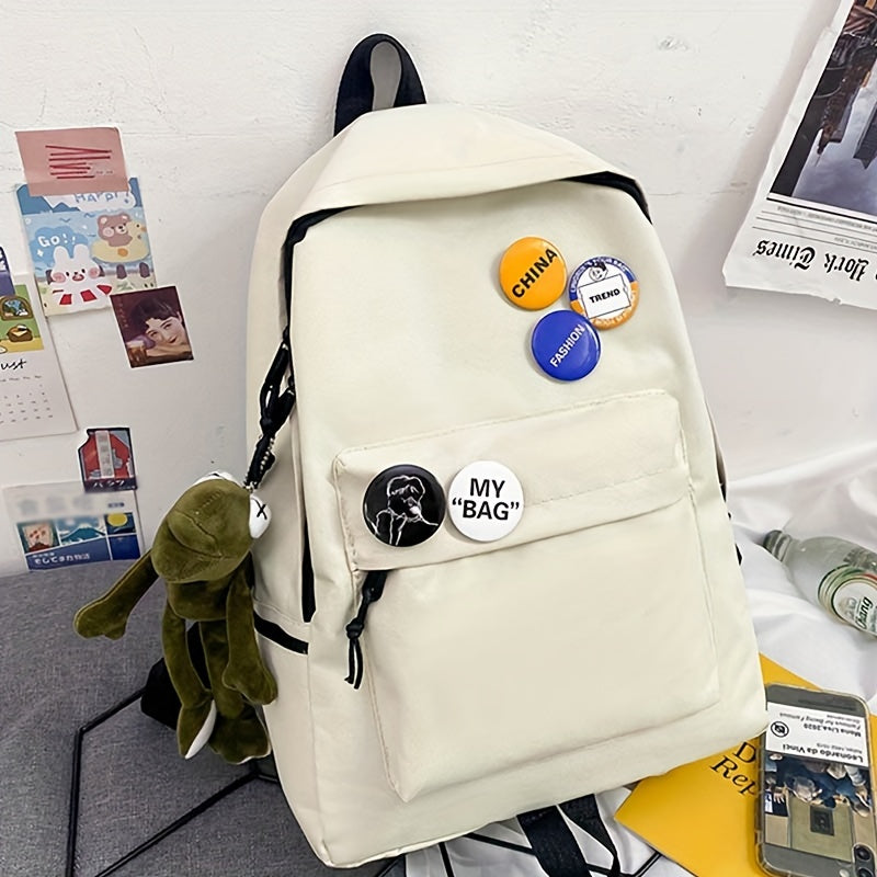 Campus Style High School Girls Backpack Travel Bag - Women and Men Schoolbag