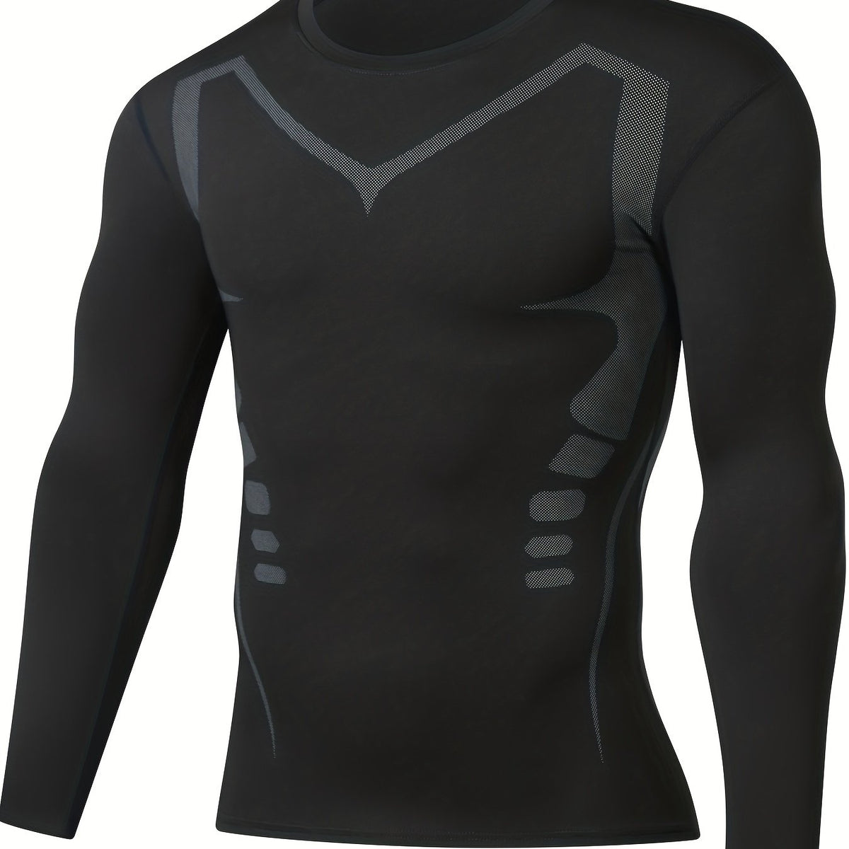 Men's Long Sleeve Compression Base Layer for Outdoor Gym Running