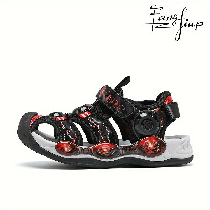 FANGFIUP Boys Sports Sandals Breathable Non-slip Sandals
