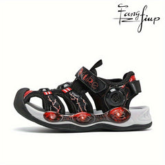FANGFIUP Boys Sports Sandals Breathable Non-slip Sandals
