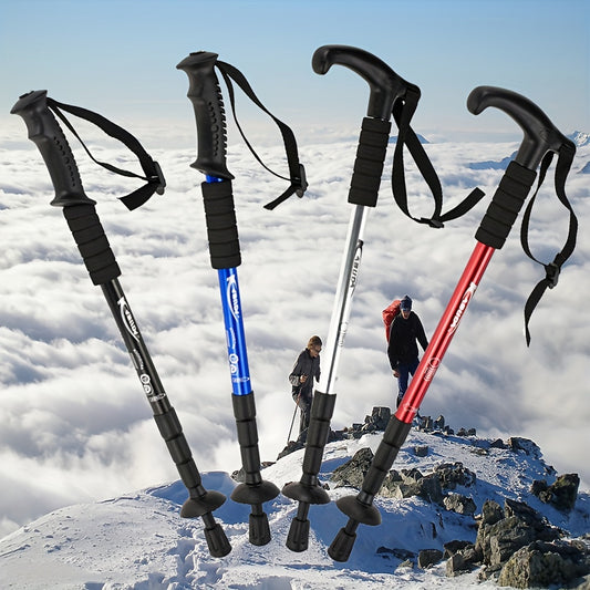Snow Trekking Pole Aluminum Alloy Hiking Stick for Outdoor Camping