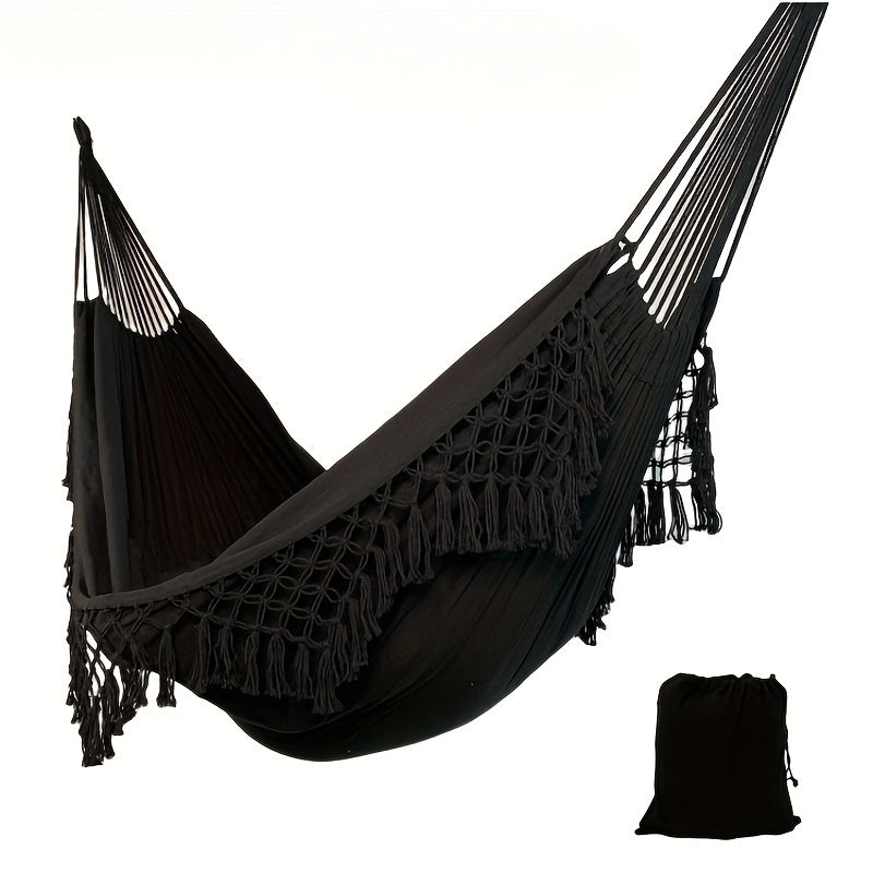 Tassel Hammock Canvas Indoor Outdoor Camping Travel