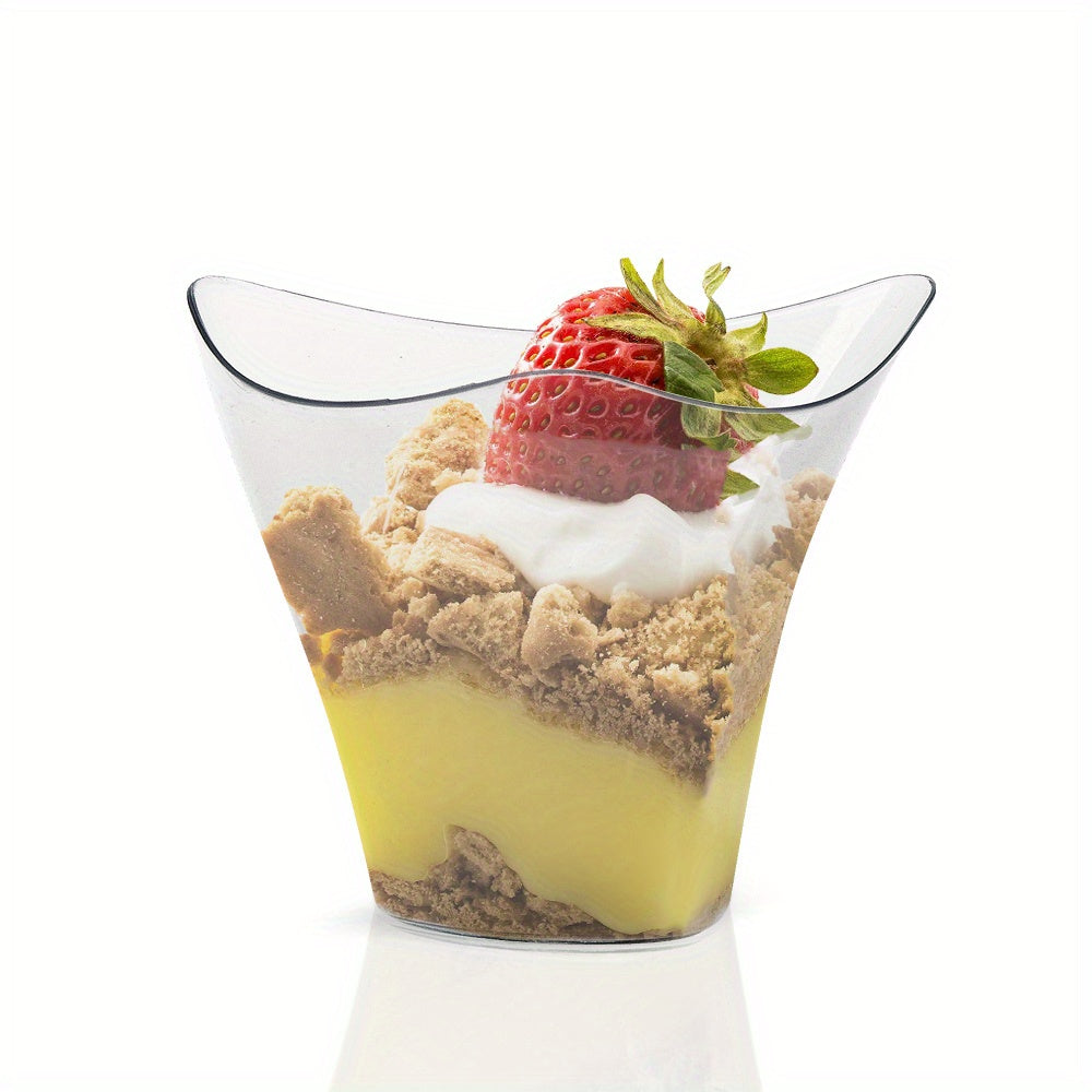 25pcs 3 Oz Dessert Cups With Spoons For Party Disposable and Biodegradable