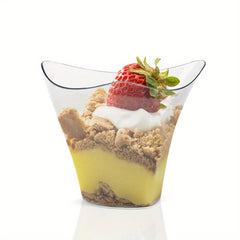 25pcs 3 Oz Dessert Cups With Spoons For Party Disposable and Biodegradable