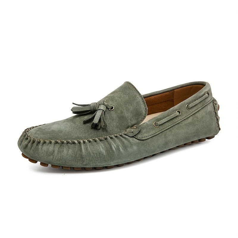 Women's Rubber Sole Slip On Loafers Comfortable Round Toe Non Slip Shoes