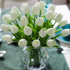 10pcs Real Touch Tulips Bouquet for Home Decor Weddings Parties