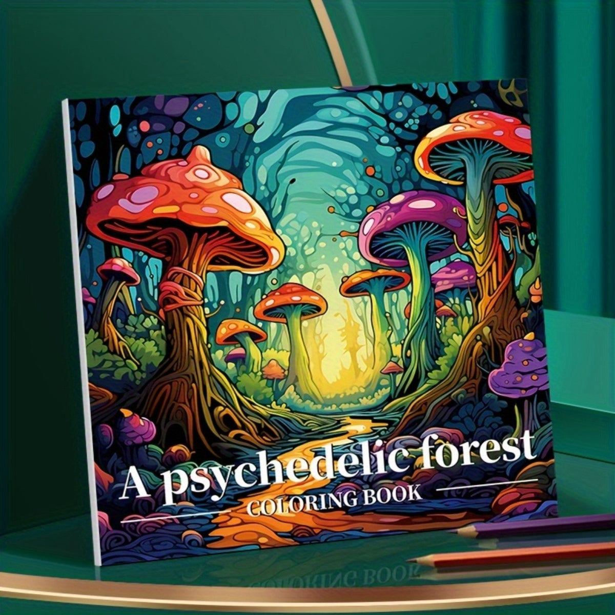 Psychedelic Forest Coloring Book Deluxe Edition 22 Pages 20x20cm